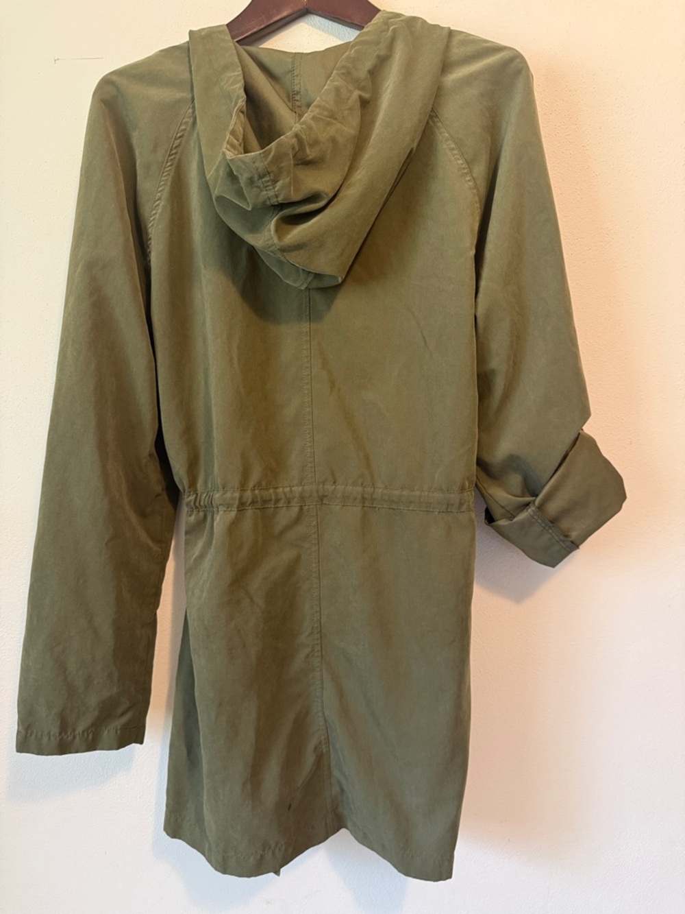 Love Tree Olive Hooded Utility Jacket with Drawstring Waist - Picture 7 of 7